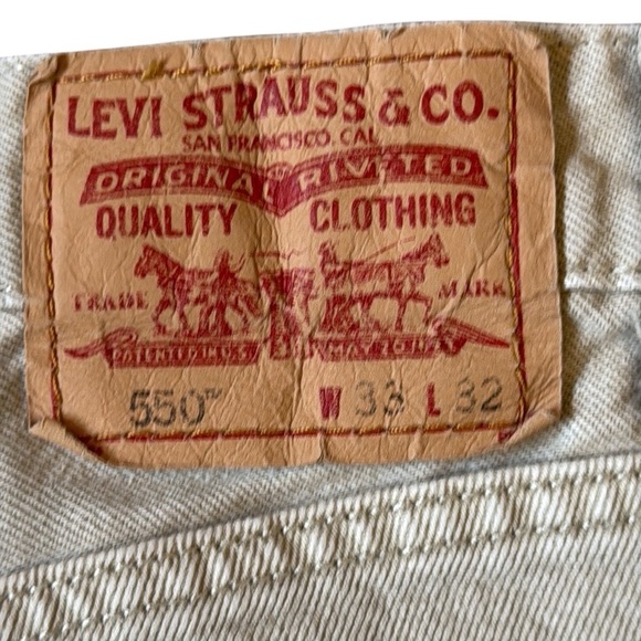 Levi’s 550 Relaxed Fit Jeans Straight Leg Tan/Beige  Cotton 2006 Red Tab 33x31 - Picture 14 of 14